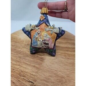 Jim Shore Hartwood Creek Star Nativity Scene 2004 Enesco Christmas Ornament NWT
